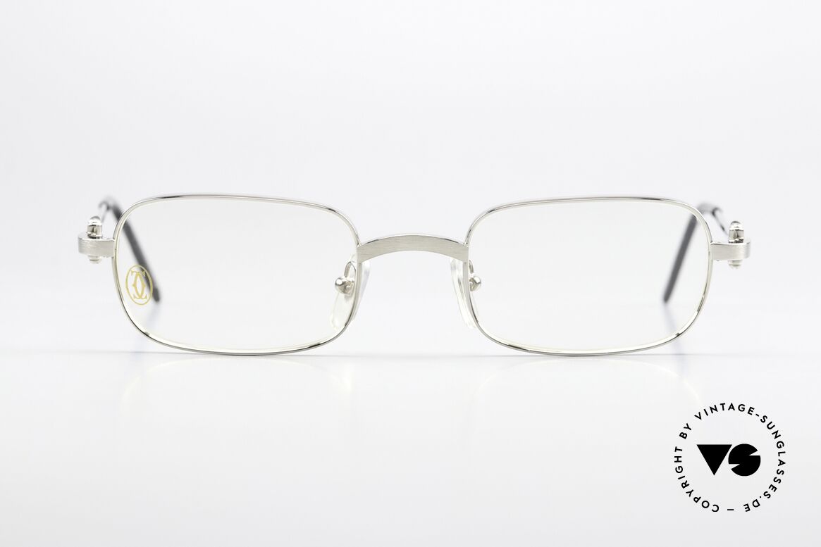 Cartier Dreamer - S 90er Fassung Platin Gebürstet, edles & sehr markantes Design in S Gr. 48°21, 135, Passend für Herren und Damen