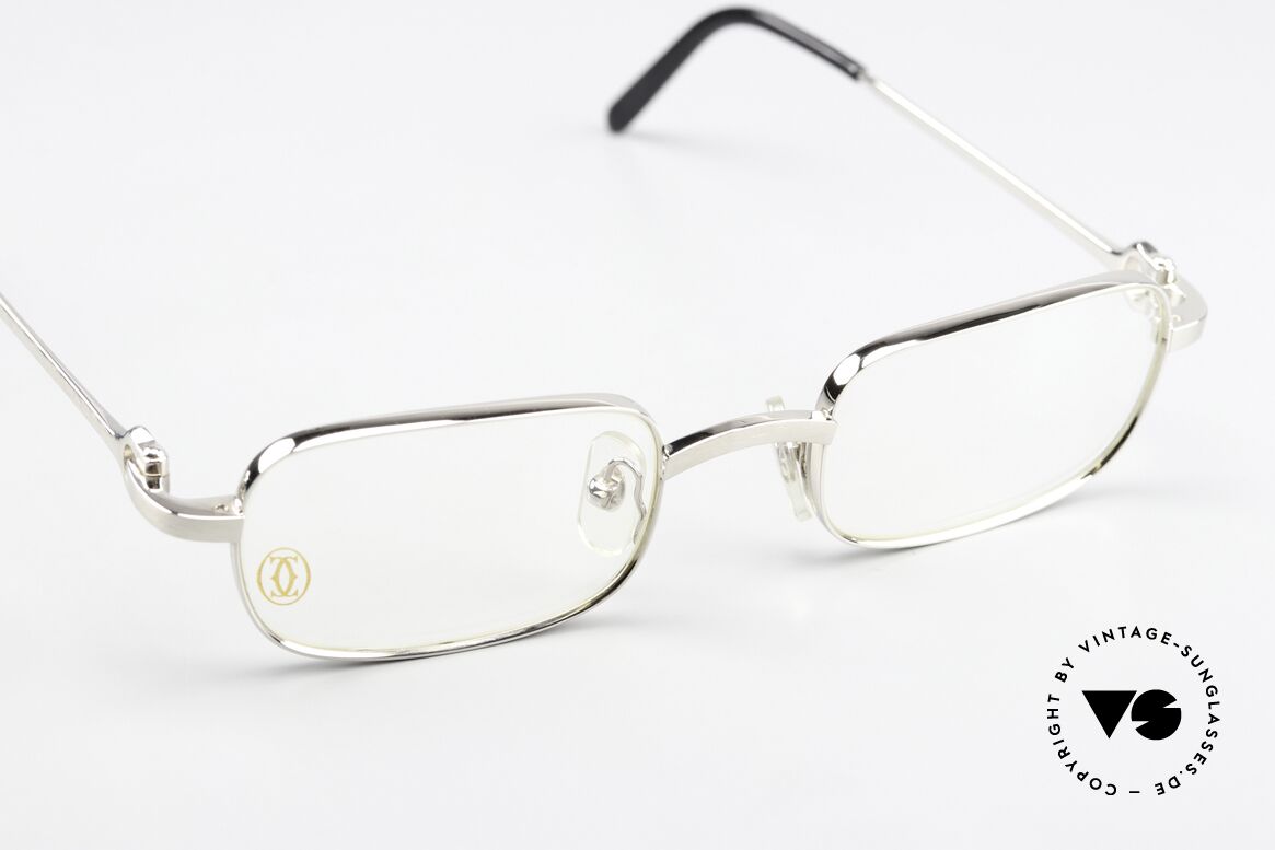 Cartier Dreamer - S 90er Fassung Platin Gebürstet, ungetragene Rarität mit orig. CARTIER Verpackung, Passend für Herren und Damen