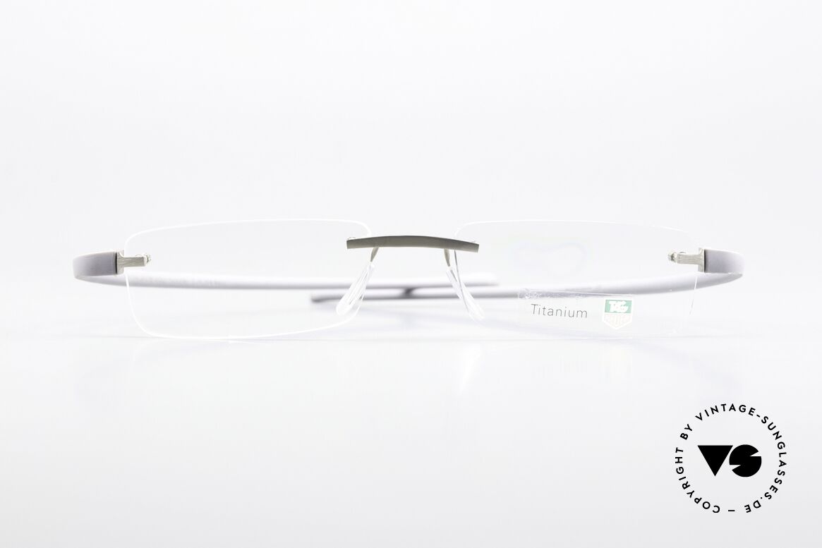 Tag Heuer 3110 Reflex Titan Luxusbrille Randlos, Tag Heuer Brille TH 3110, color 002, Gr. 50-16, Passend für Herren