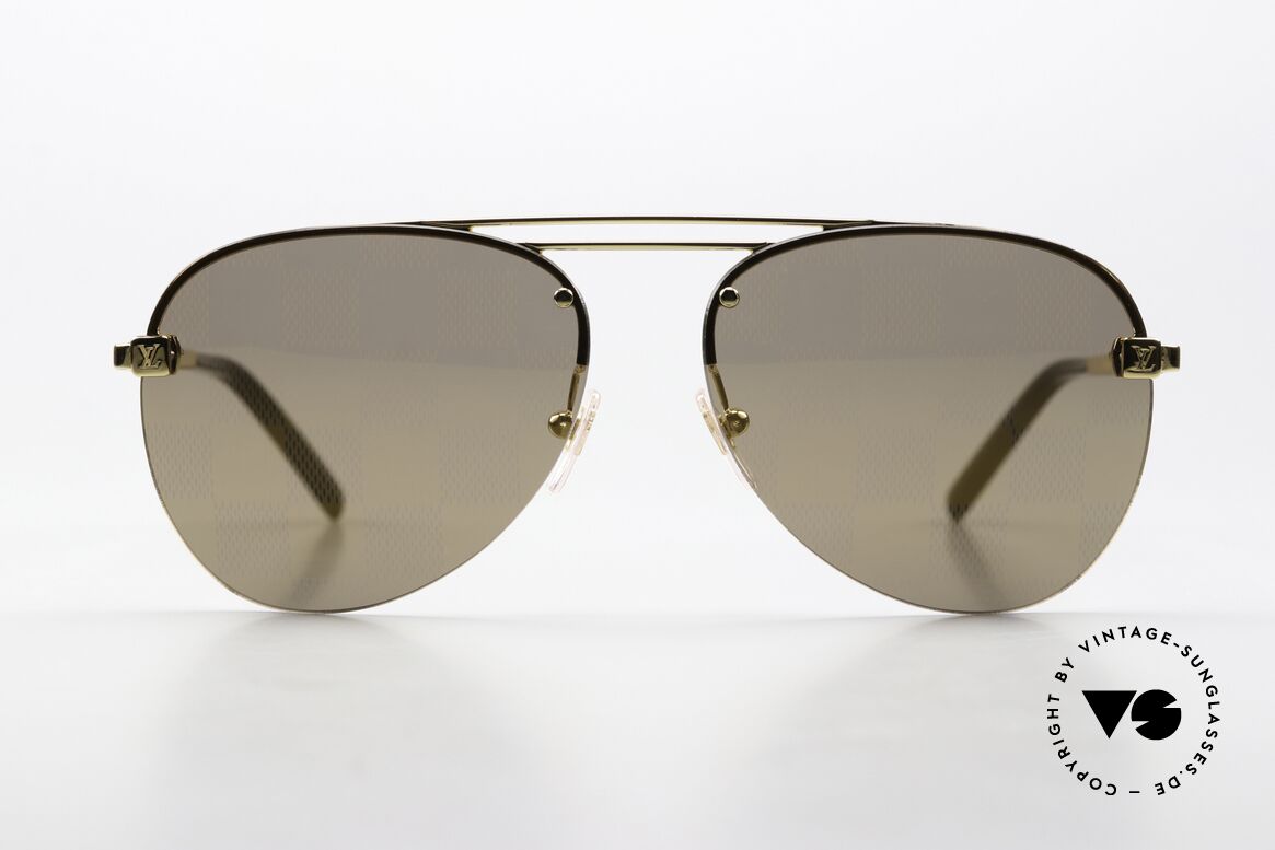 Louis Vuitton Clockwise Schachbrettmuster Gläser, original Louis Vuitton Sonnenbrille, CLOCKWISE, Passend für Herren