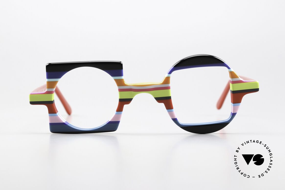 Wissing 2854 Anti Mainstream Kunstbrille, verrückte bunte Brille von Wissing, Modell 2854, Passend für Herren und Damen
