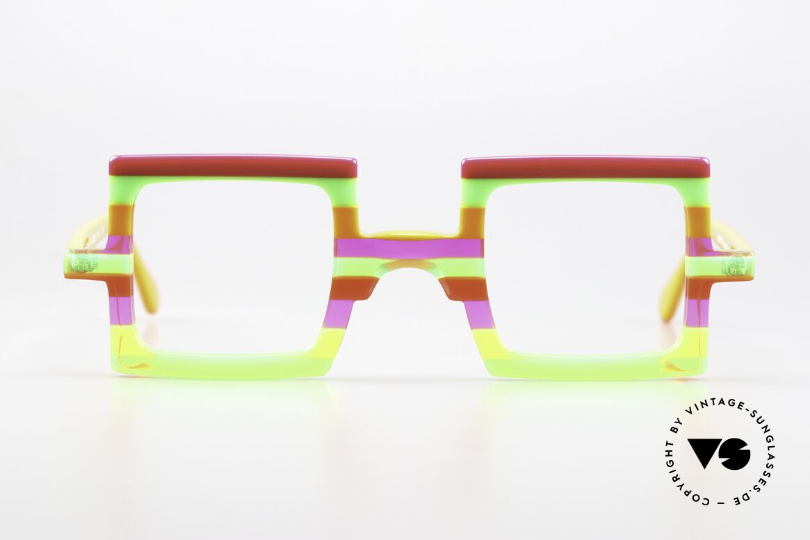 Wissing 3273 Verrückte Brille Bunt Eckig, verrückte bunte Brille von Wissing, Modell 3273, Passend für Herren und Damen
