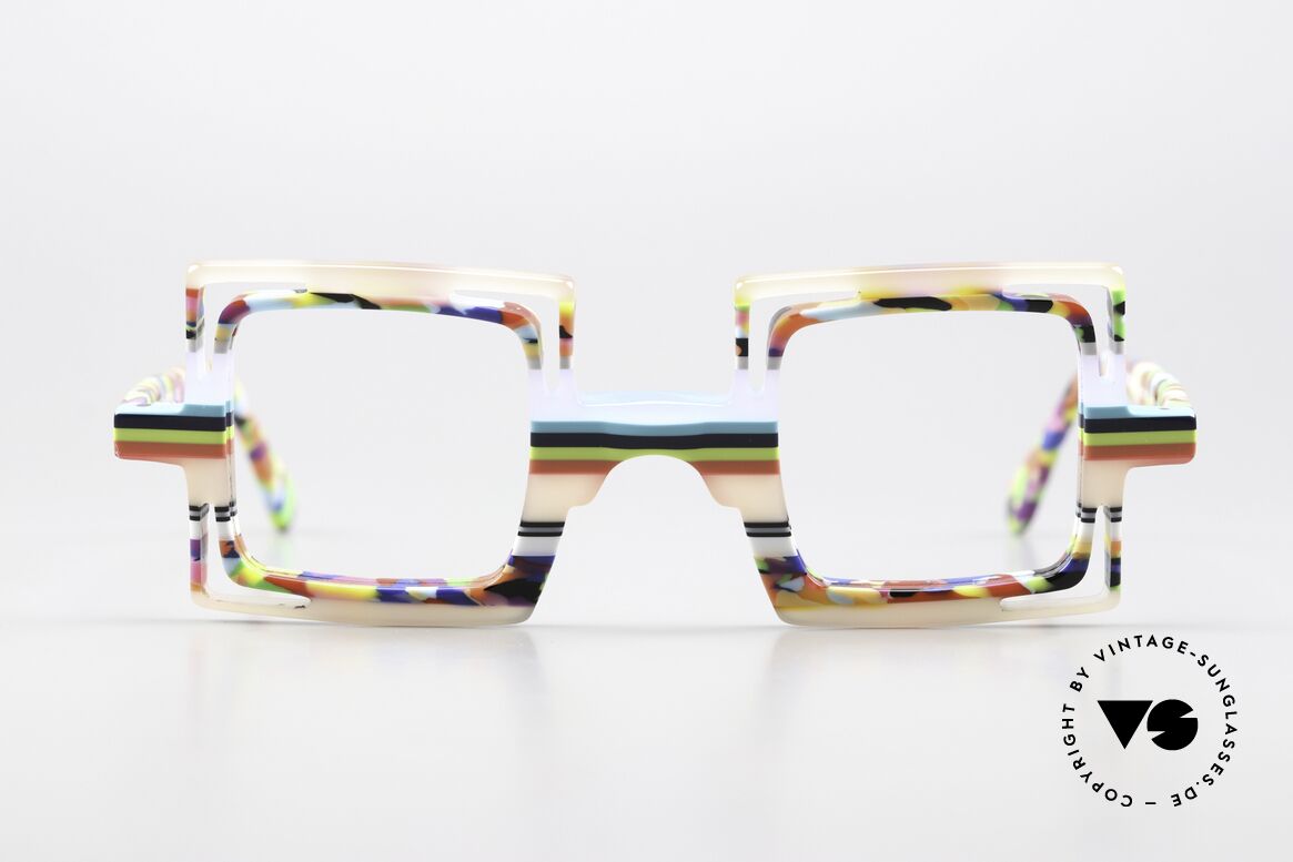 Wissing 3130 Verrückte Brille Eckig Bunt, verrückte bunte Brille von Wissing, Modell 3130, Passend für Herren und Damen