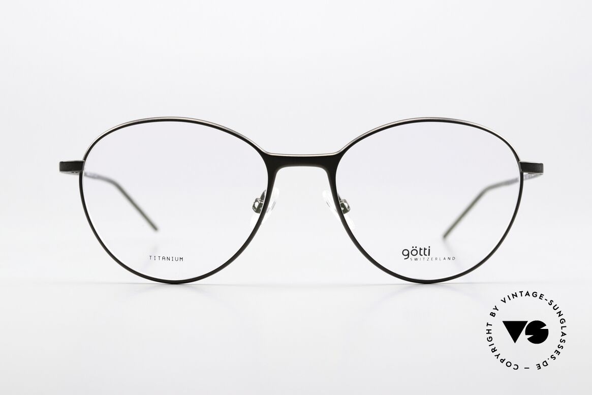 Götti Shela Titanbrille Dunkelbraun, sehr leichte Titanium-Brillenfassung, made in Japan, Passend für Damen