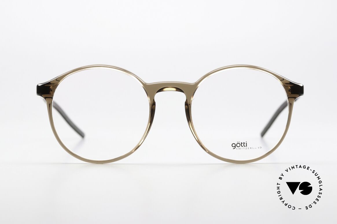 Götti Samsa Zeitlose Pantobrille Unisex, Vollrand Brille mit Metallbügeln in Spitzenqualität, Passend für Herren und Damen