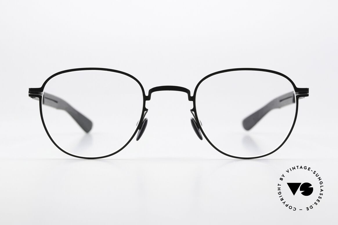 Mykita Mylon Basil Designerbrille Damen Herren, Größe 47-24, col. 243 (PITCH-BLACK / BLACK), Passend für Herren und Damen