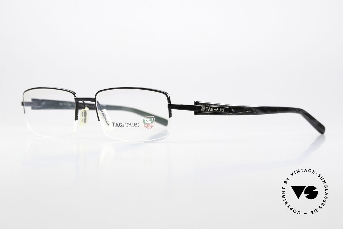Tag Heuer 8204 Trends Black Fiber Avantgarde, schwarz metallic Rahmenfront mit Azetat-Bügeln, Passend für Herren