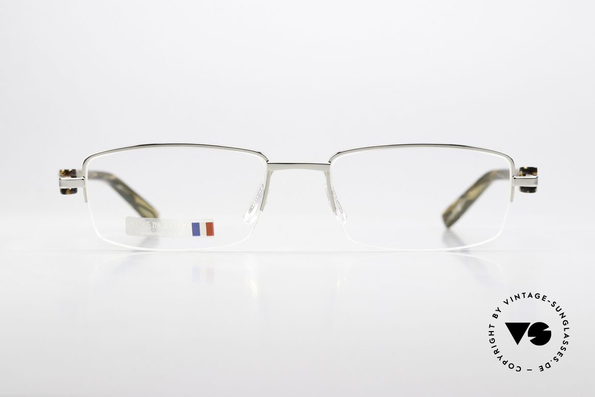 Tag Heuer 8204 Trends Polished Palladium Tortoise, halb randlose Nylor-Brille mit Federscharnieren, Passend für Herren