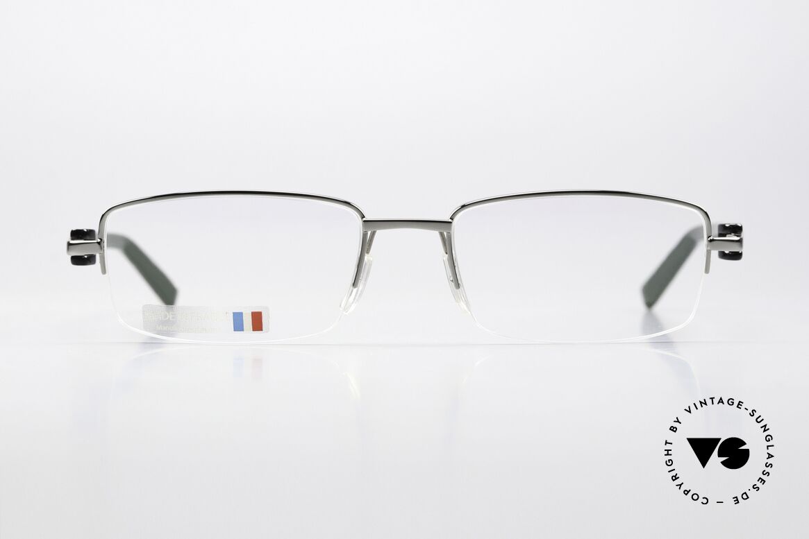 Tag Heuer 8204 Trends Polished Ruthenium Black, halb randlose Nylor-Brille mit Federscharnieren, Passend für Herren