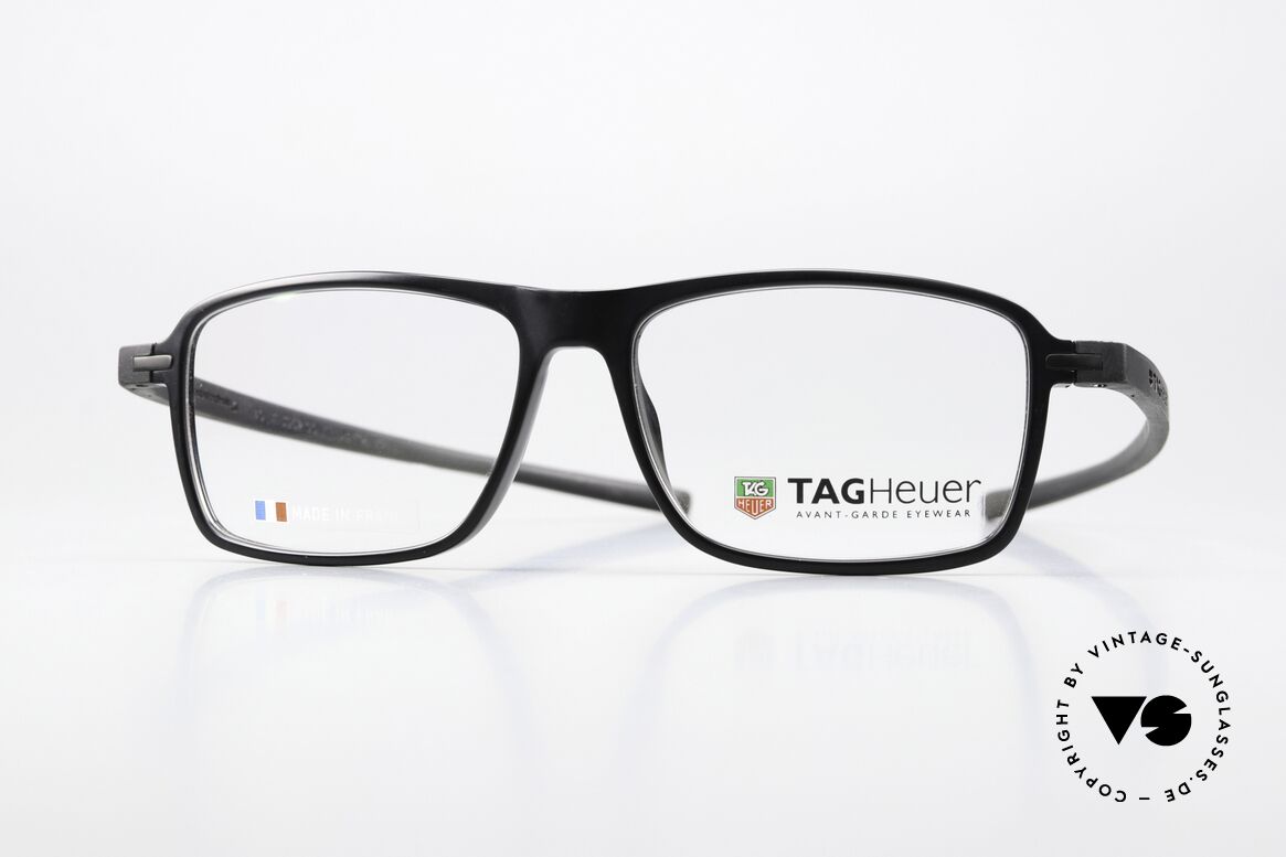 Tag Heuer 3952 Reflex Leichte Front Gummi Bügel, Tag Heuer Brille TH 3952, color 001, Gr. 58-16, Passend für Herren