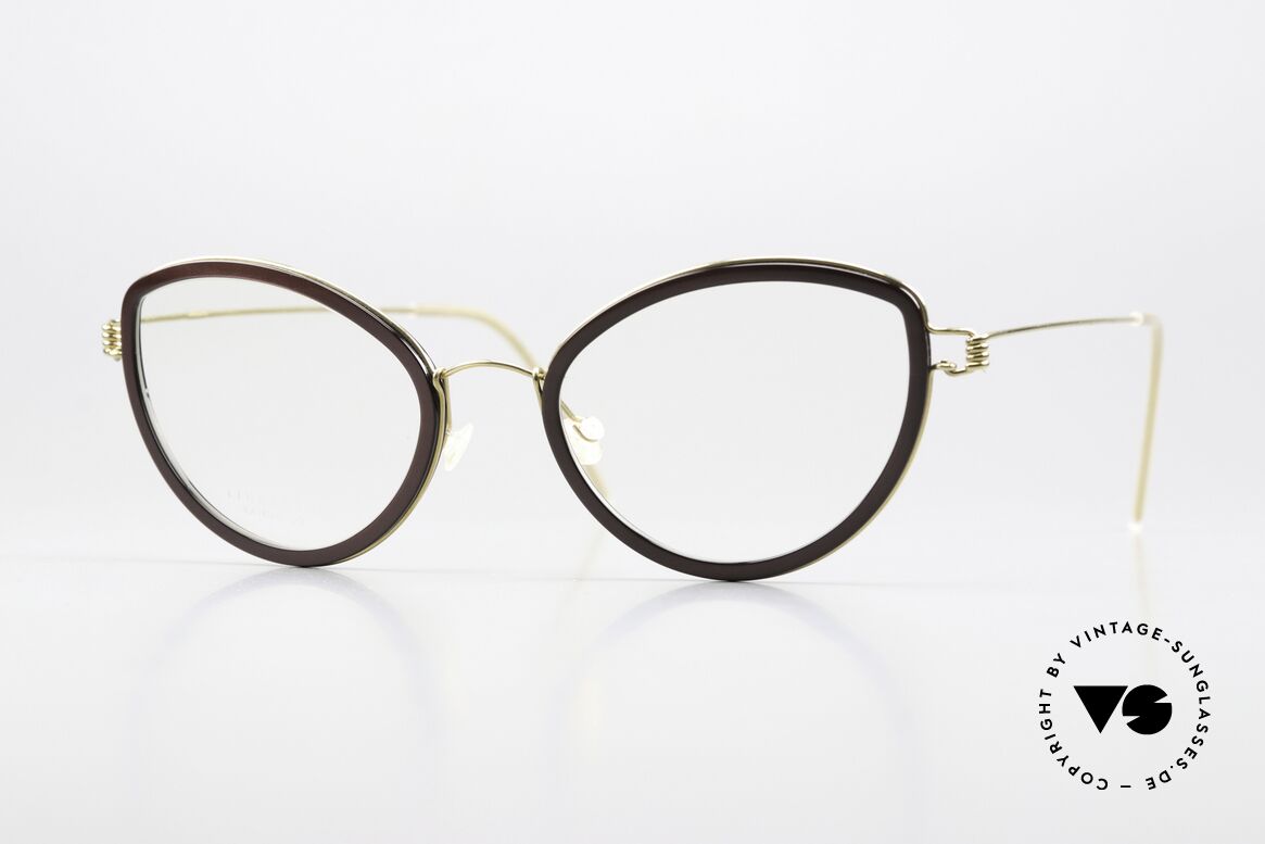 Lindberg Katrine Air Titan Rim Damenbrille Cateye Style, LINDBERG Damenbrille der Air Titanium Rim Kollektion, Passend für Damen