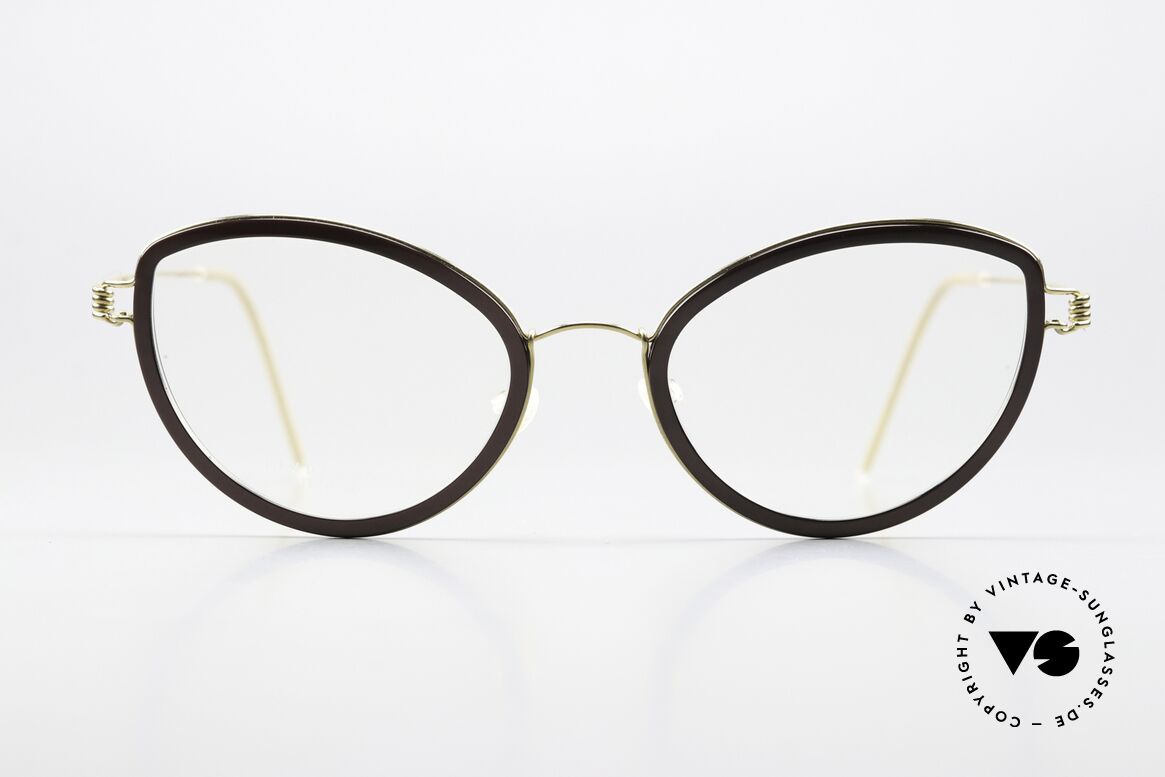 Lindberg Katrine Air Titan Rim Damenbrille Cateye Style, Modell Katrine, Größe 50-19, Bügellänge 145, col. PGT, Passend für Damen