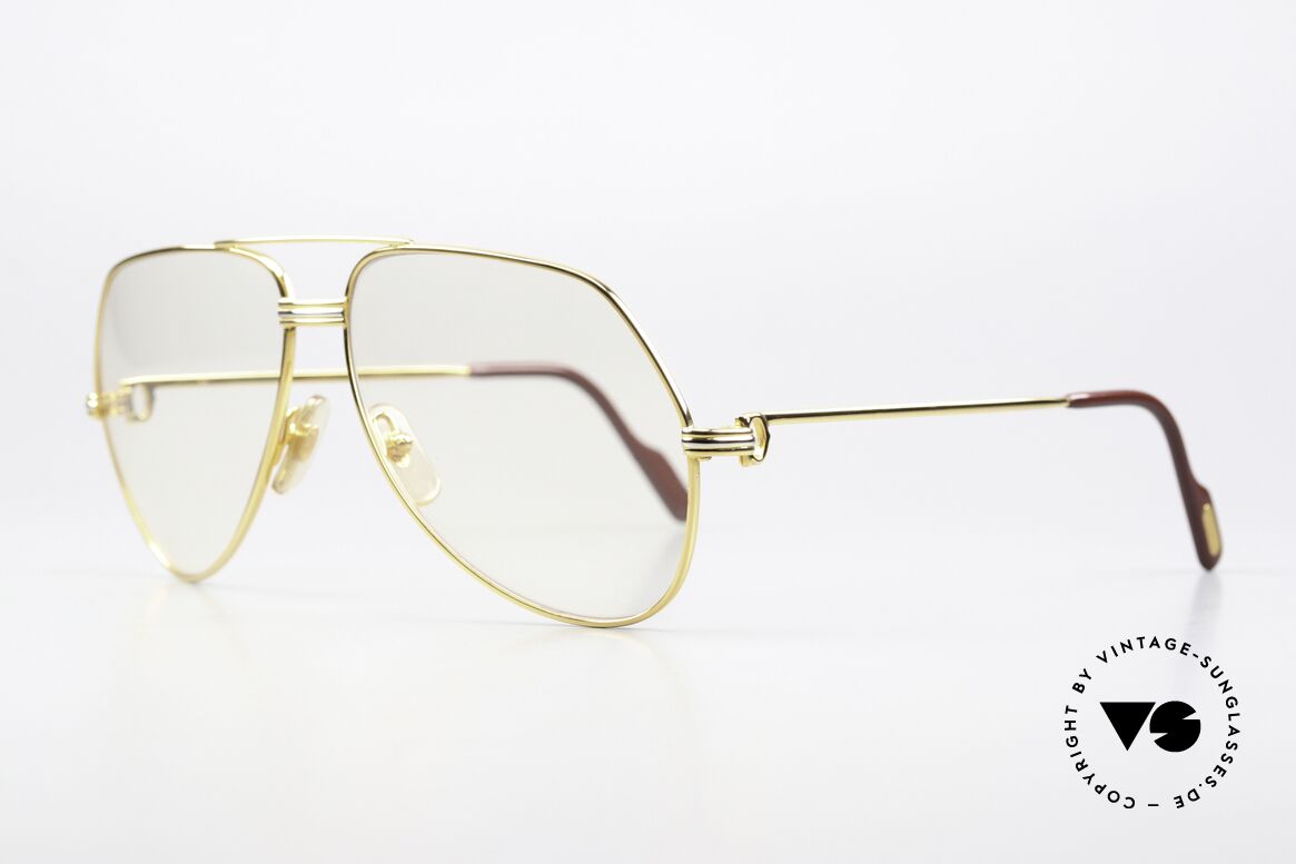 Cartier Vendome LC - L Automatik Gläser Verdunkeln, 22kt vergoldet mit LC-Dekor in LARGE Gr. 62-14, 140, Passend für Herren
