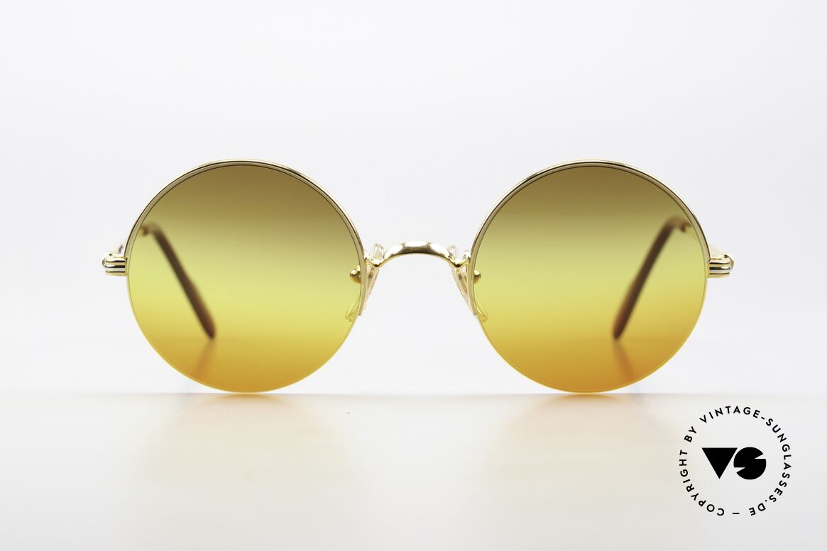 Cartier Mayfair - S Gläser Mit Dreifach Verlauf, kleine runde Sonnenbrille in Größe 45°20, 135, Passend für Herren und Damen
