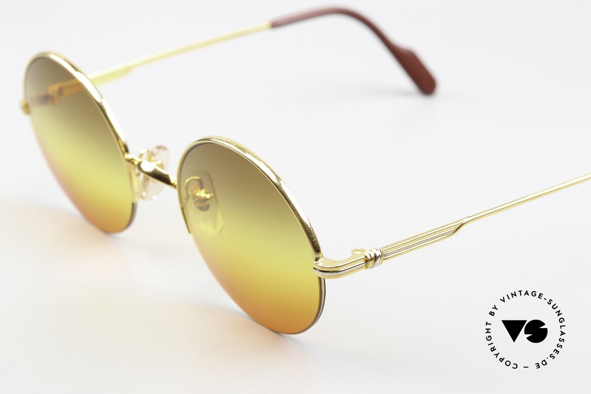 Cartier Mayfair - S Gläser Mit Dreifach Verlauf, semi-rimless, flexibler 22kt vergoldeter Rahmen, Passend für Herren und Damen