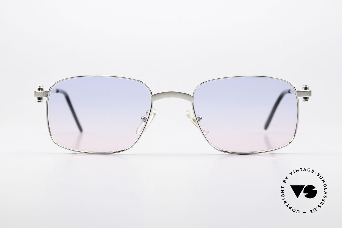 Cartier Temper 90er Brille Platin Gebürstet, edles & zeitloses Design; medium Größe 54°20, 135, Passend für Herren