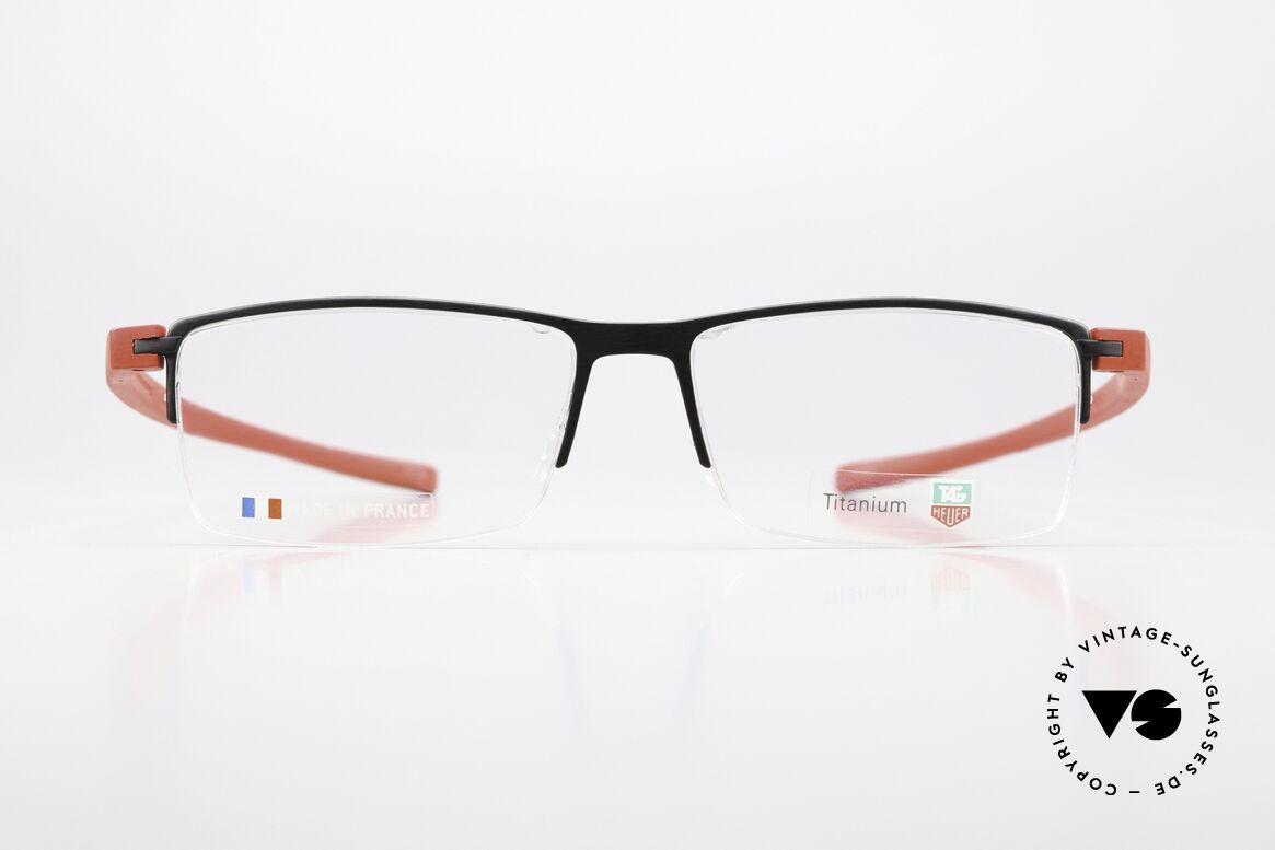 Tag Heuer 3921 Reflex Halbrand Titanium Brille, eine extrem sportliche Halbrand-Titanium-Brille, Passend für Herren