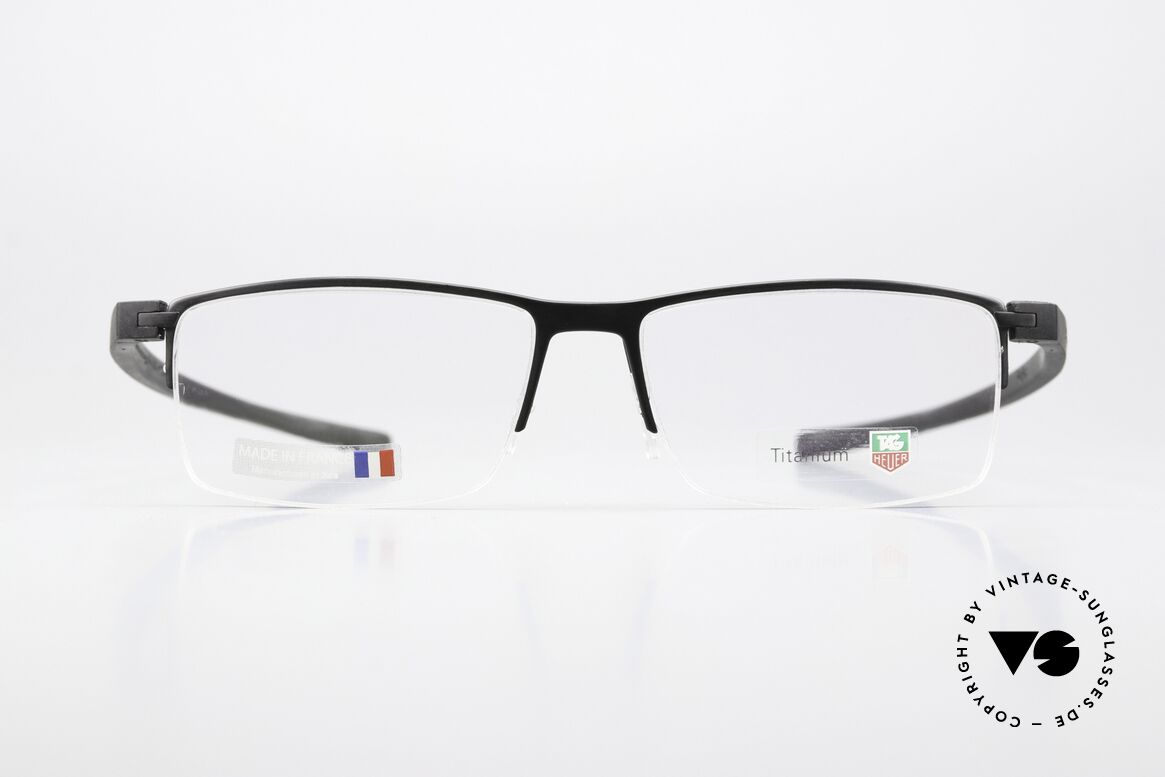 Tag Heuer 3921 Reflex Sportliche Elastomer Bügel, eine extrem sportliche Halbrand-Titanium-Brille, Passend für Herren