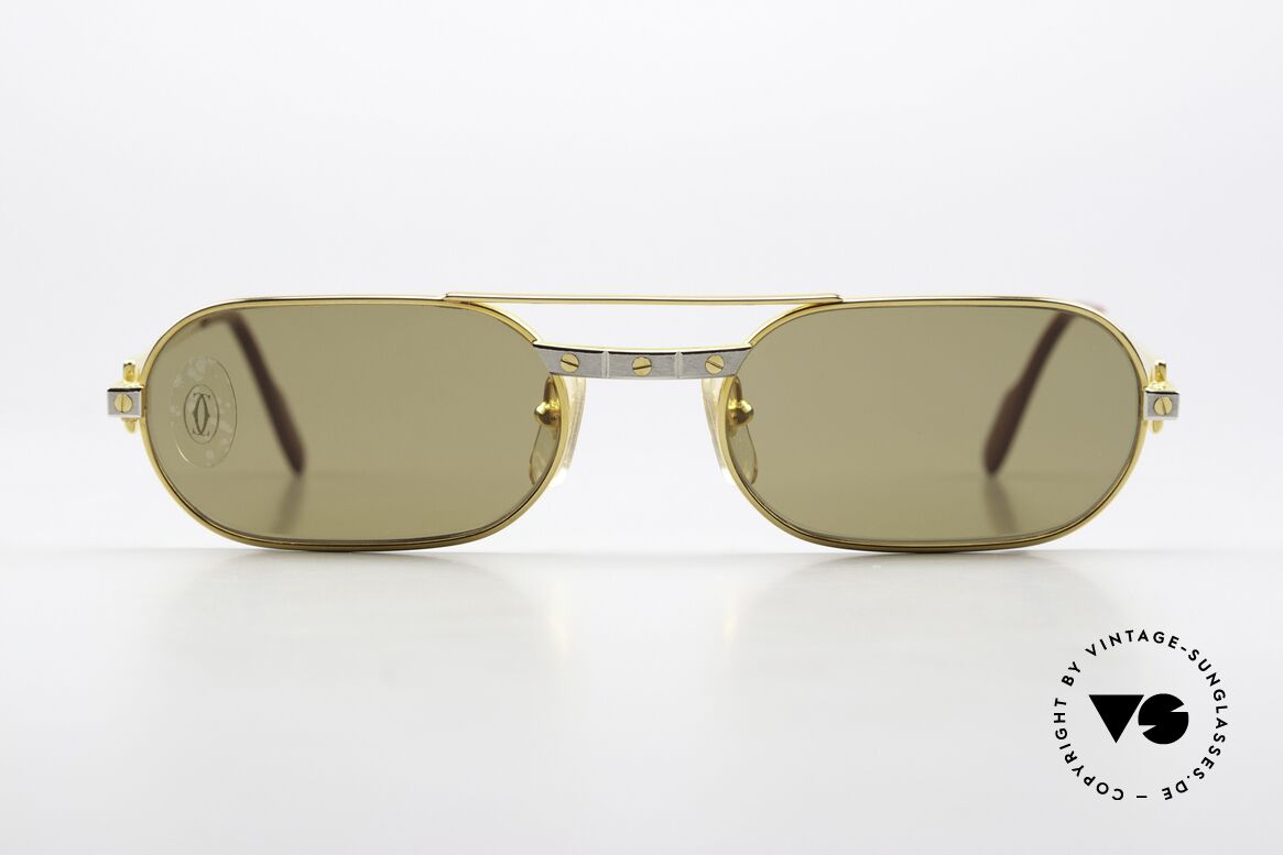 Cartier MUST Santos - M Elton John 80er Sonnenbrille, hier mit dem SANTOS Dekor in M Größe 55°20, 140, Passend für Herren