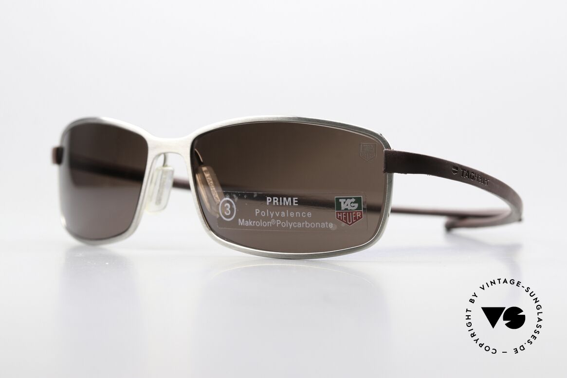 Tag Heuer 2019 Reflex Polycarbonate Sonnengläser, formbare "Racing" Bügel aus Elastomer-Gummi, Passend für Herren