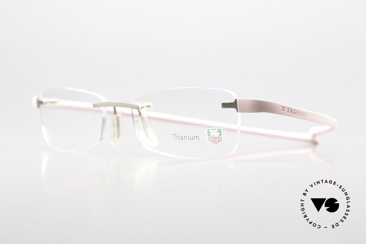Tag Heuer 3107 Reflex Titan Luxusbrille Randlos, formbare "Racing" Bügel aus Elastomer-Gummi, Passend für Herren