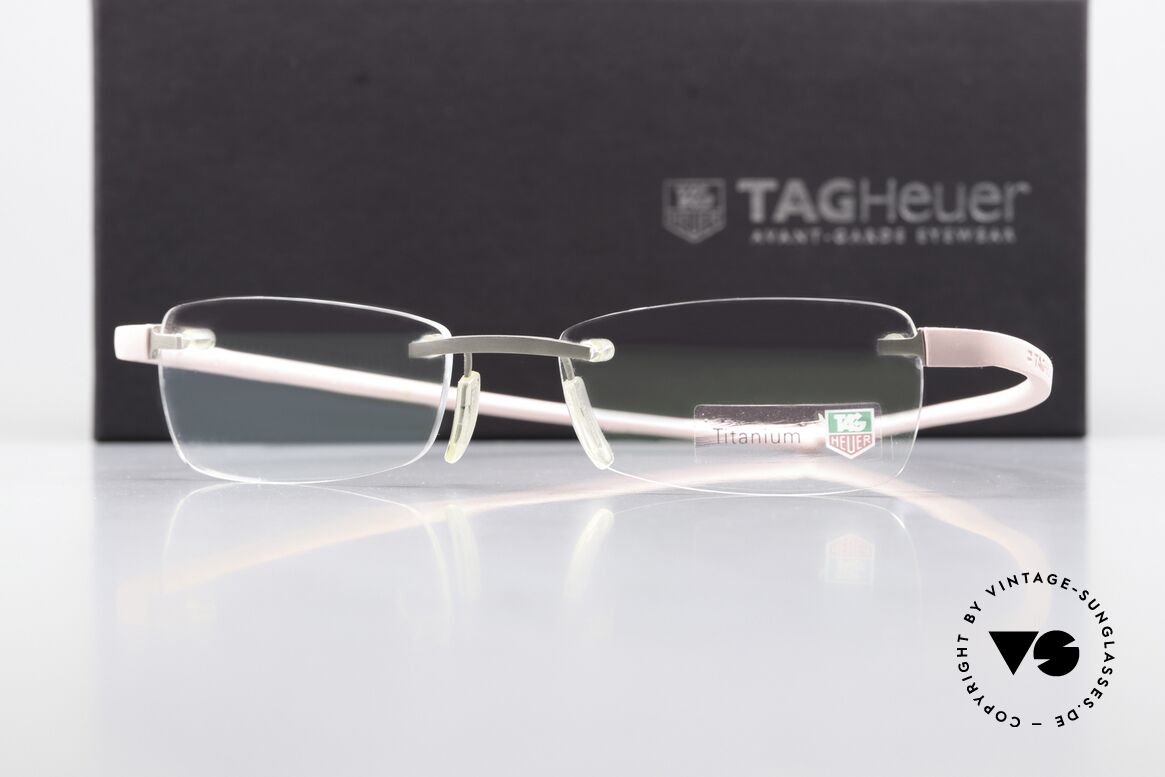 Tag Heuer 3107 Reflex Titan Luxusbrille Randlos, KEINE Retrobrille, sondern ein Original von 2004, Passend für Herren