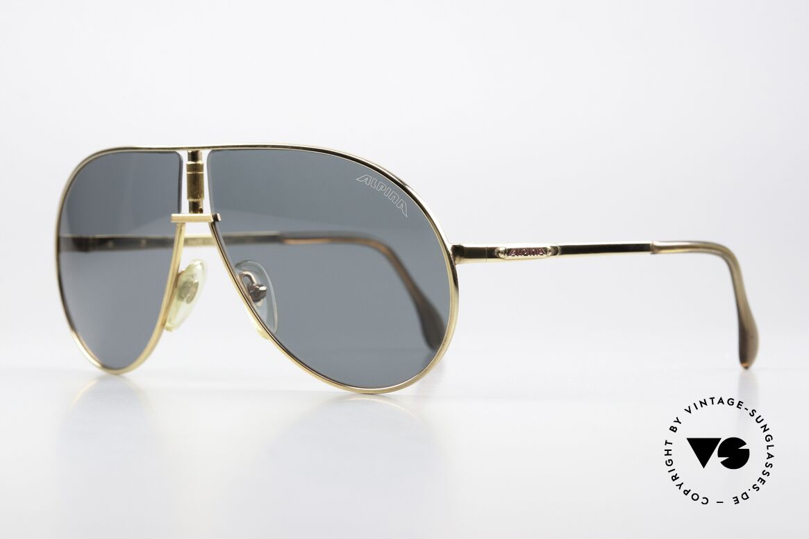 Alpina Quattro Rare 80er Filmsonnenbrille, absolute Top-Qualität & Passform (made in Germany), Passend für Herren