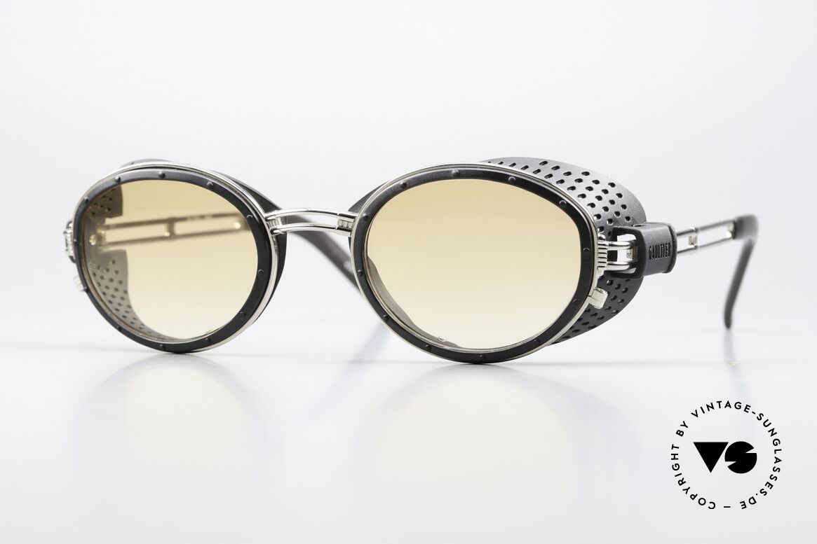 Jean Paul Gaultier 56-6201 90er Steampunk Designerbrille, 90er vintage Sonnenbrille von Jean Paul Gaultier, Passend für Herren und Damen