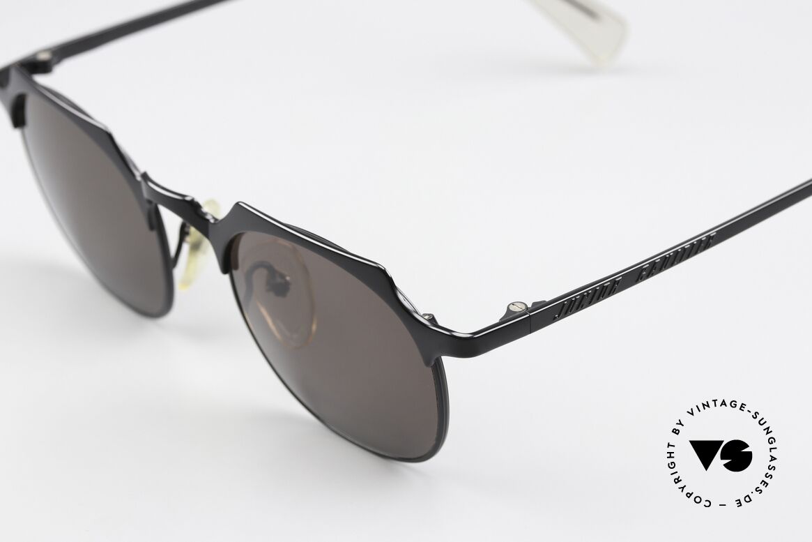 Jean Paul Gaultier 57-0171 90er Panto Designerbrille, zudem zeitlose Rahmen-Lackierung in mattschwarz, Passend für Herren und Damen