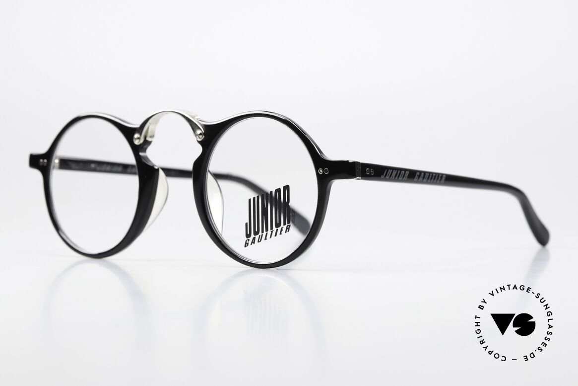 Jean Paul Gaultier 57-0271 Markante Designerbrille 90er, echtes Designerstück in einer zeitloser Rahmenfarbe, Passend für Herren und Damen