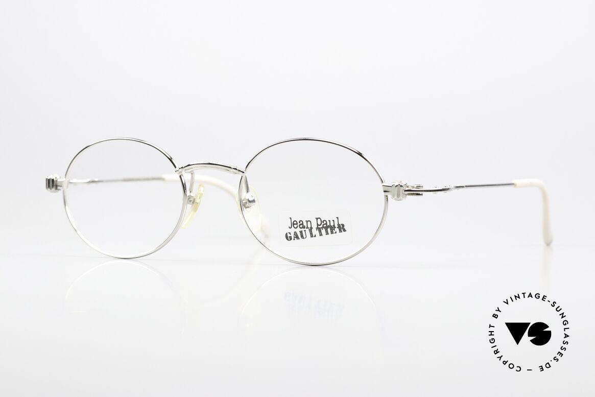 Jean Paul Gaultier 55-6105 Ovale 90er Japan Brille, ovale vintage Brille von Jean Paul Gaultier von 1997, Passend für Herren und Damen