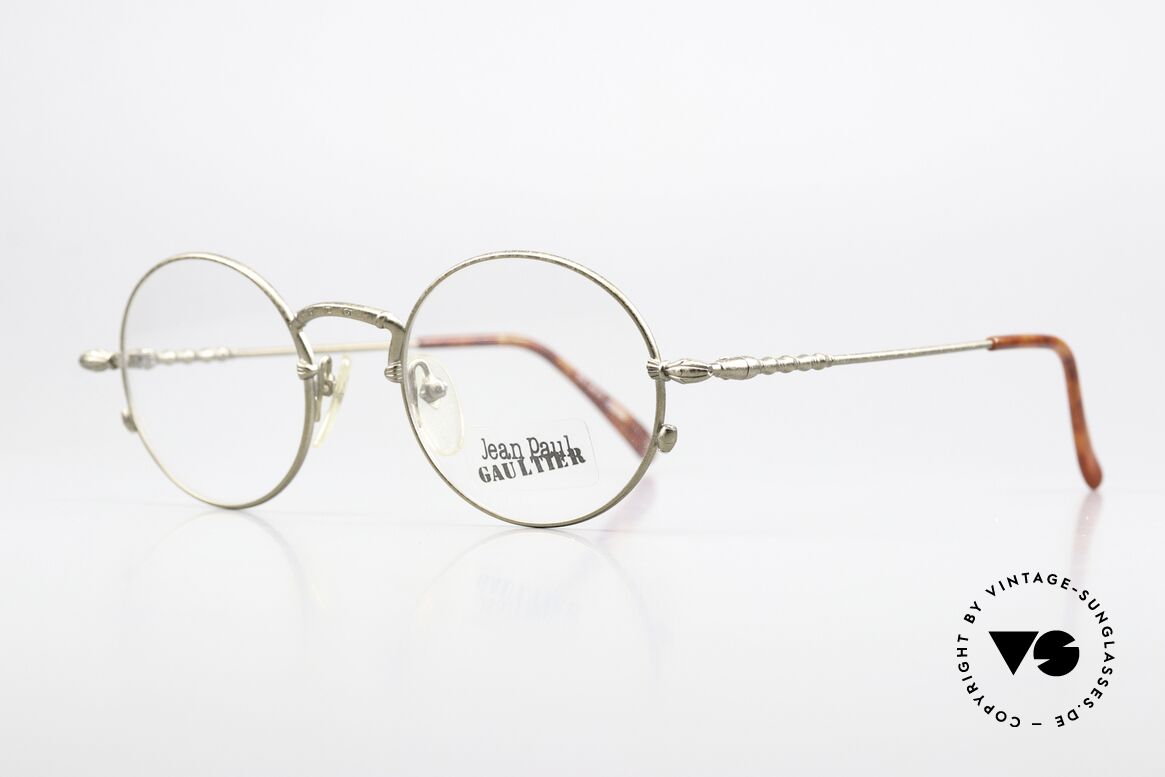 Jean Paul Gaultier 55-4171 90er Designerbrille Antik Gold, sehr interessante Rahmen-Lackierung: 'Antikes Gold', Passend für Herren und Damen