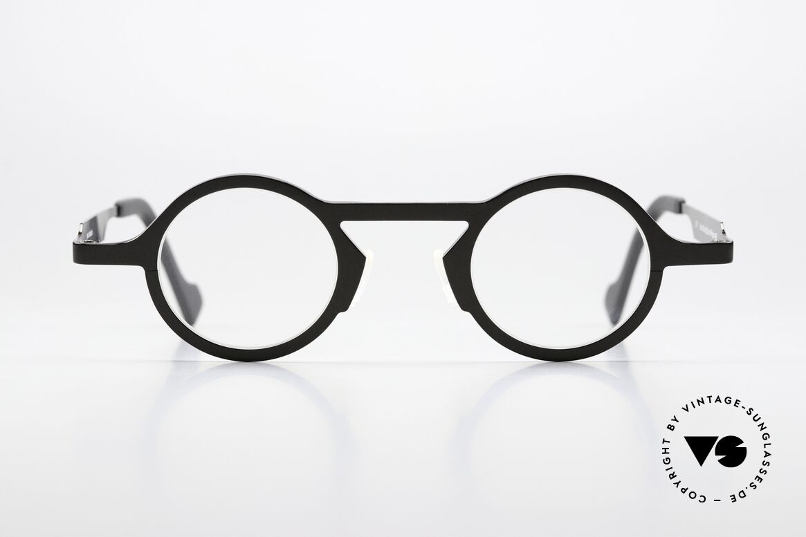 Theo Belgium Africa Runde Designerbrille Unisex, interessante Designerbrille der Theo Kollektion, Passend für Herren und Damen