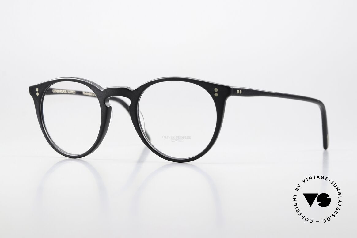 Oliver Peoples O'Malley Mattschwarze Brille Von 2017, VINTAGE Oliver Peoples Brille, Modell O'Malley; Gr. 45, Passend für Herren und Damen