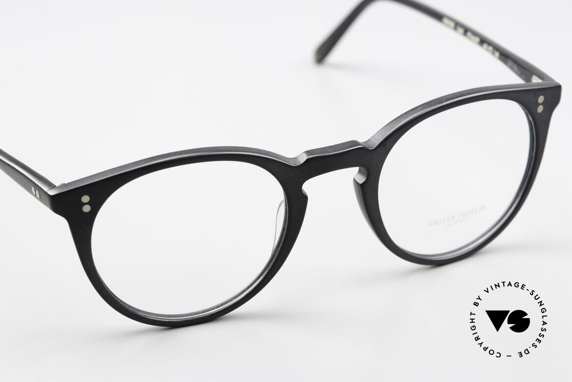 Oliver Peoples O'Malley Mattschwarze Brille Von 2017, hier Modell OV5183 1465 O'Malley 45x22, made in Italy, Passend für Herren und Damen