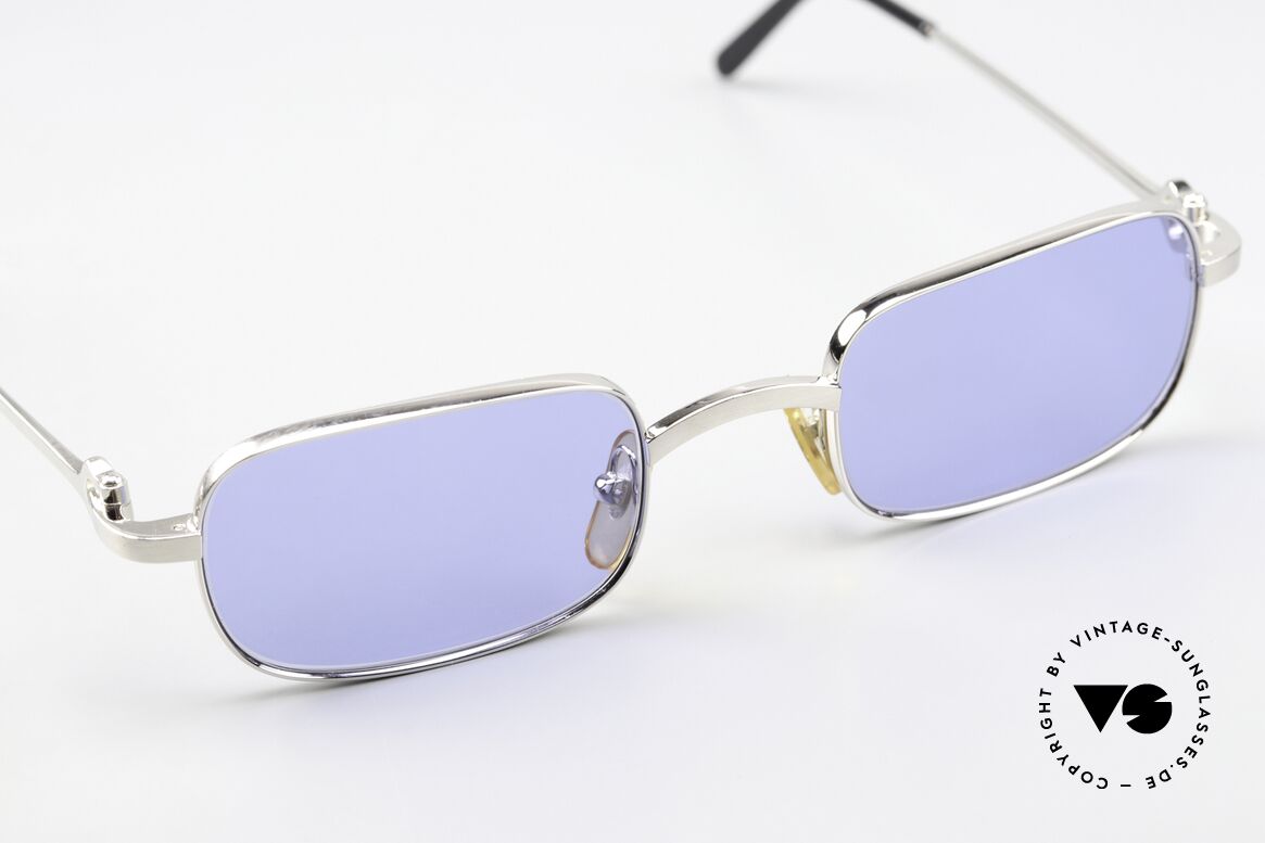 Cartier Dreamer - M Luxus Brille Brushed Platinum, neue blaue CR39 Sonnengläser; 100% UV Protection, Passend für Herren