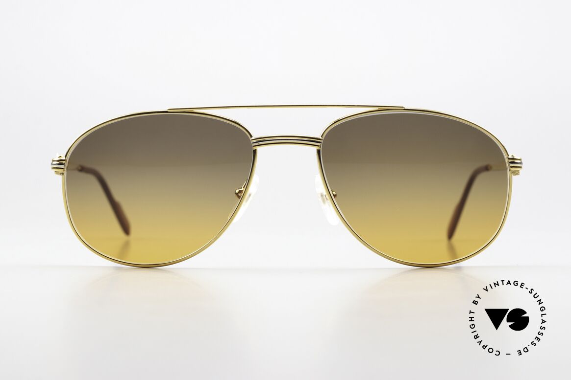 Cartier Driver - M Neue Sunset Sonnengläser, dezente Pilotenform in Top-Qualität; Medium Gr. 57°18, Passend für Herren
