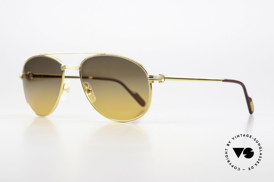 Cartier Driver - M Neue Sunset Sonnengläser, sehr hochwertige Verarbeitung (Rahmen 22kt vergoldet), Passend für Herren