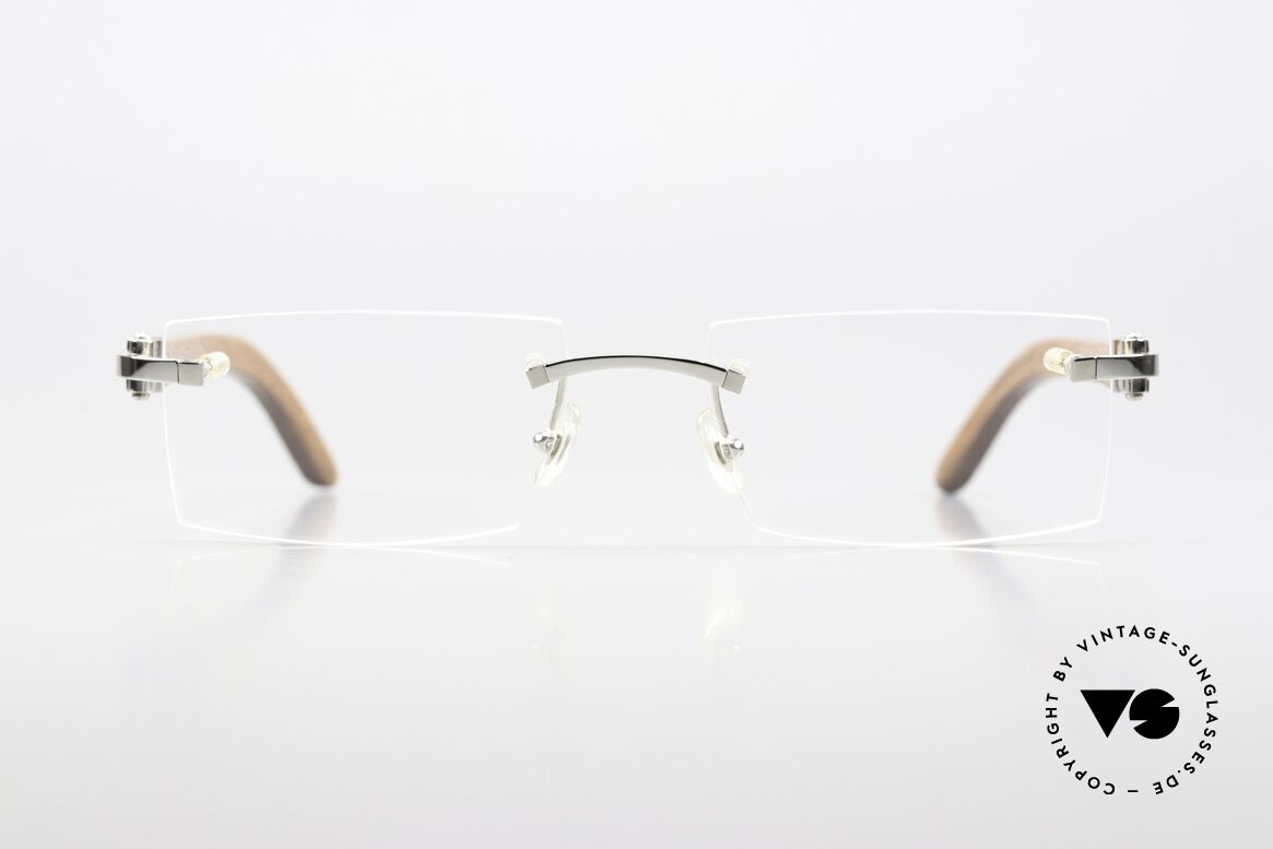Cartier Formentera Afrika Bubinga HolzBrille, Herrenmodell aus der C-Dekor Wood Collection, Passend für Herren