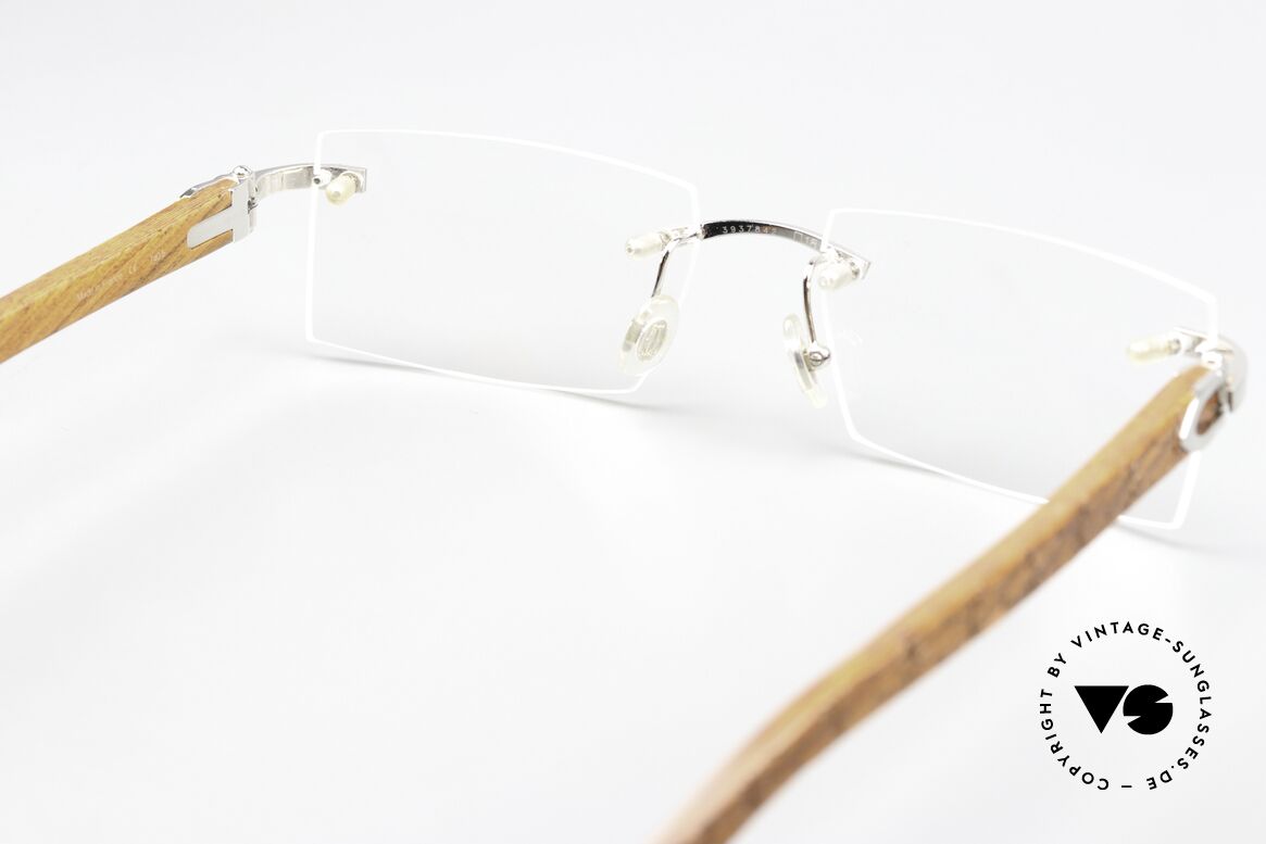 Cartier Formentera Afrika Bubinga HolzBrille, Größe: medium, Passend für Herren