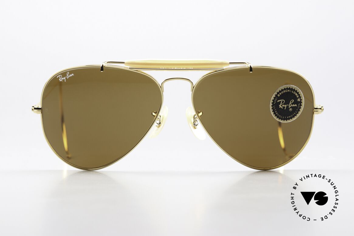 Ray Ban Outdoorsman Super Seltene 58mm Größe, Classic Metals Outdoorsman, Arista B-15, 58/14, Passend für Herren und Damen