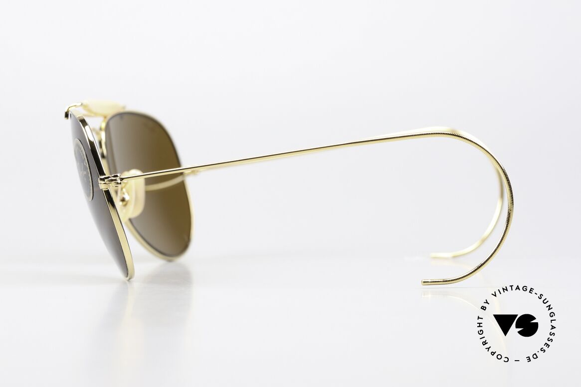 Ray Ban Outdoorsman Super Seltene 58mm Größe, braune B15-Mineralgläser mit der B&L Gravur, Passend für Herren und Damen