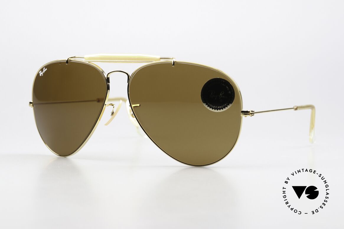 Ray Ban Outdoorsman II Aviator Klassiker In 62mm, legendäre Ray-Ban USA B&L Pilotensonnenbrille, Passend für Herren Ray Ban Outdoorsman II Aviator Klassiker In 62mm, legendäre Ray-Ban USA B&L Pilotensonnenbrille, Passend für Herren