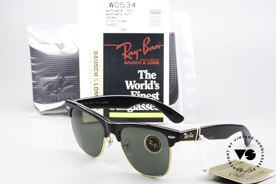 Ray Ban Wayfarer Max II Original 80er USA Ray-Ban, Größe: large, Passend für Herren
