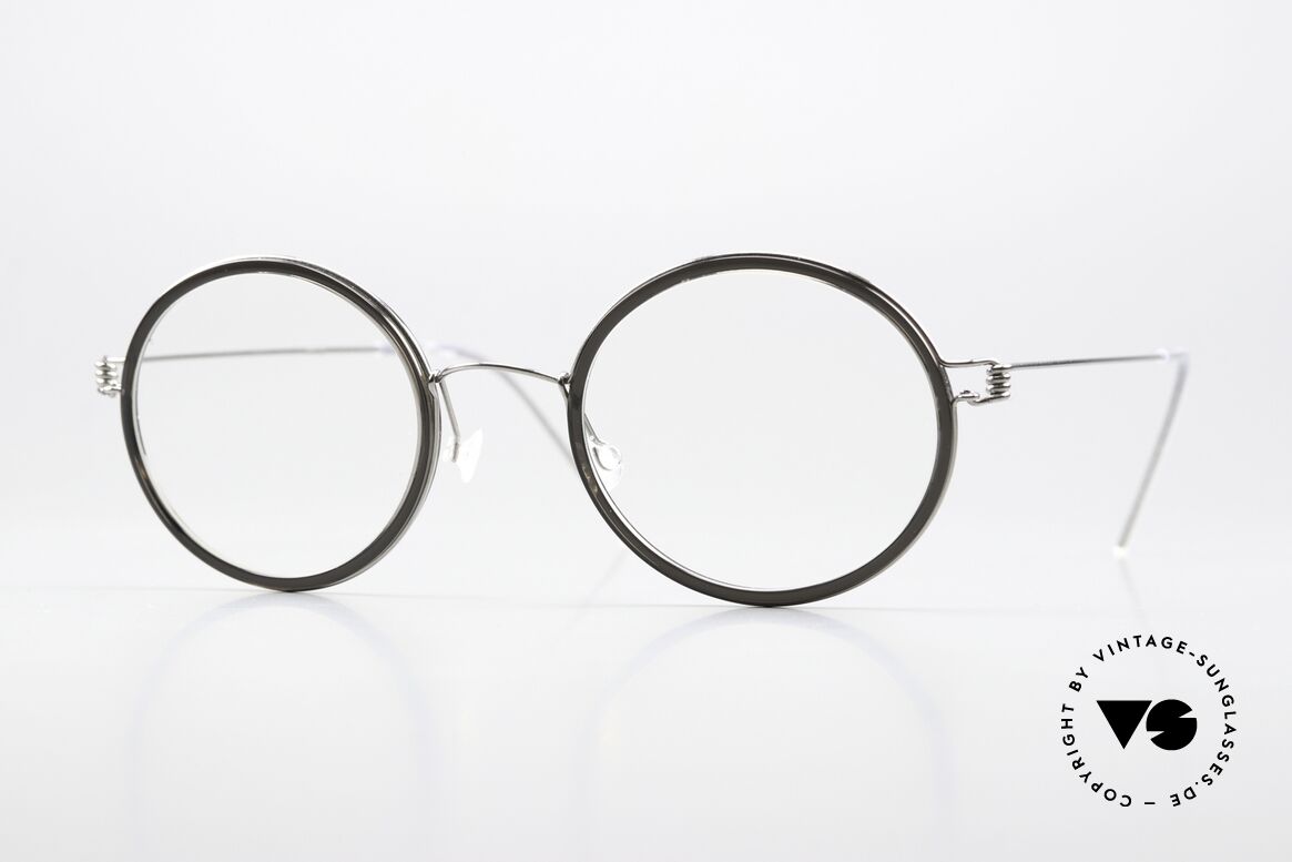 Lindberg Cameron 48 Air Titan Rim Runde Brille Damen Herren, runde LINDBERG Brille der Air Titanium Rim Kollektion, Passend für Herren und Damen