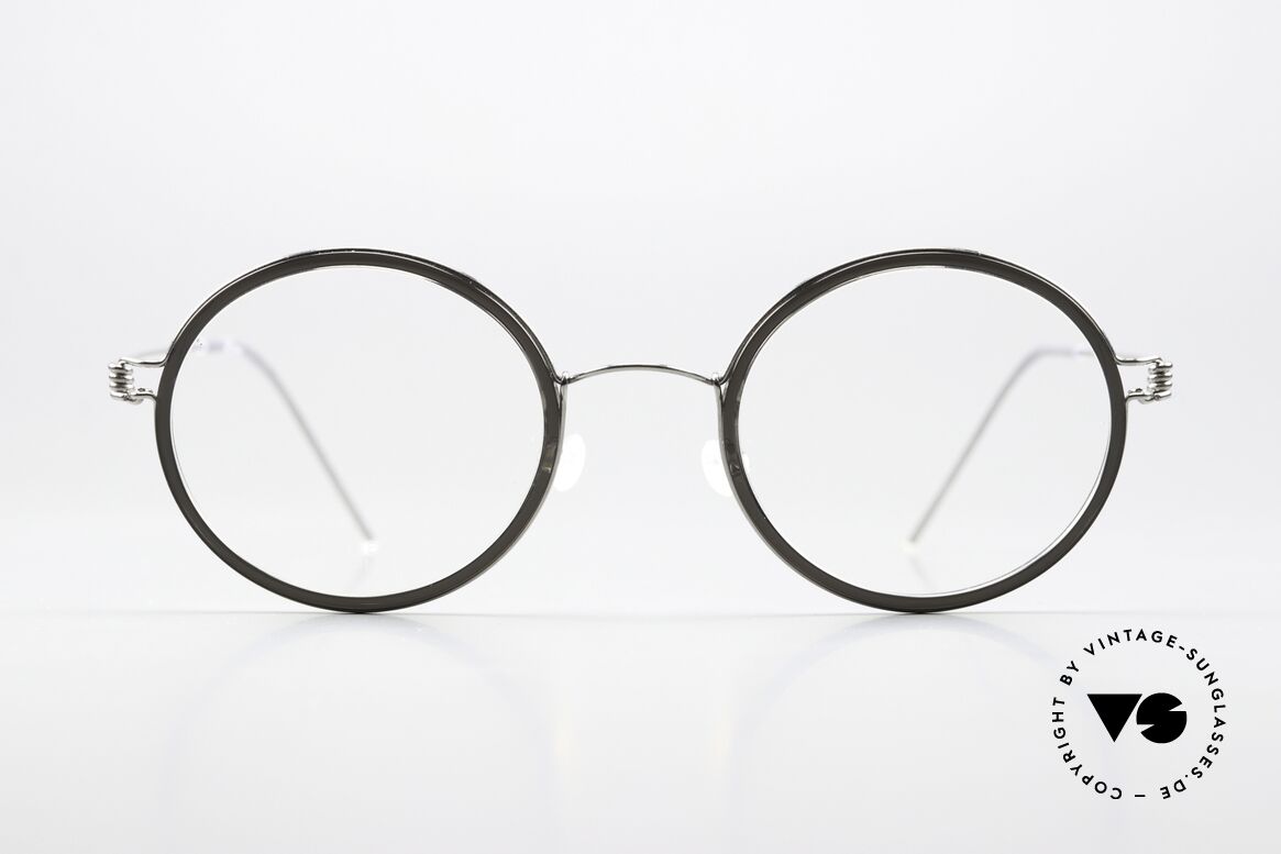 Lindberg Cameron 48 Air Titan Rim Runde Brille Damen Herren, Modell Cameron, Größe 48-22, Bügellänge 145, col. P10, Passend für Herren und Damen