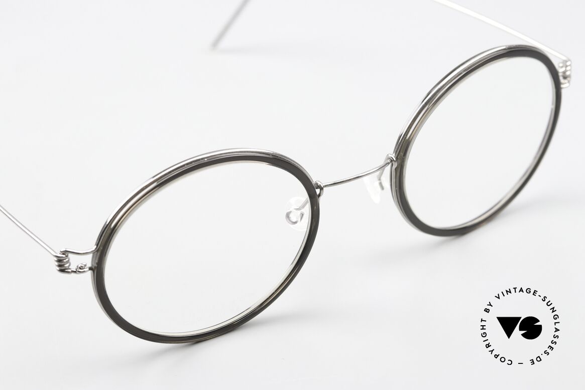 Lindberg Cameron 48 Air Titan Rim Runde Brille Damen Herren, Größe: medium, Passend für Herren und Damen
