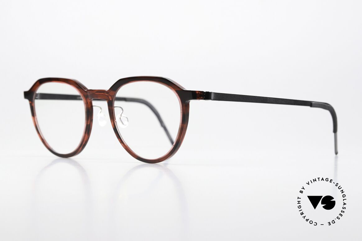 Lindberg 1046 Acetanium Designerbrille Panto Large, grandiose Fassung aus Acetat & Titanium Kombination, Passend für Herren und Damen