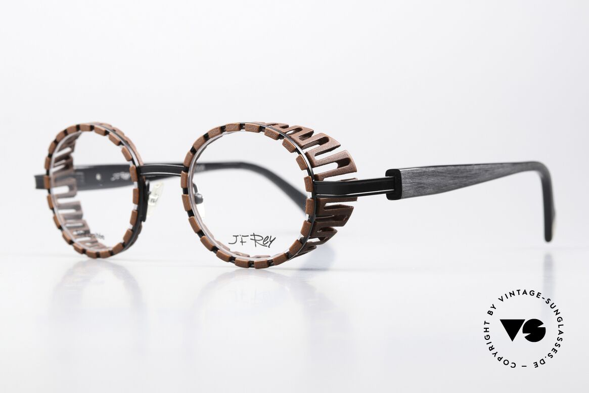 JF Rey New Black Eye-Catcher Damenbrille, color 9200 = "brown / satin black"; wirklich unique, Passend für Damen