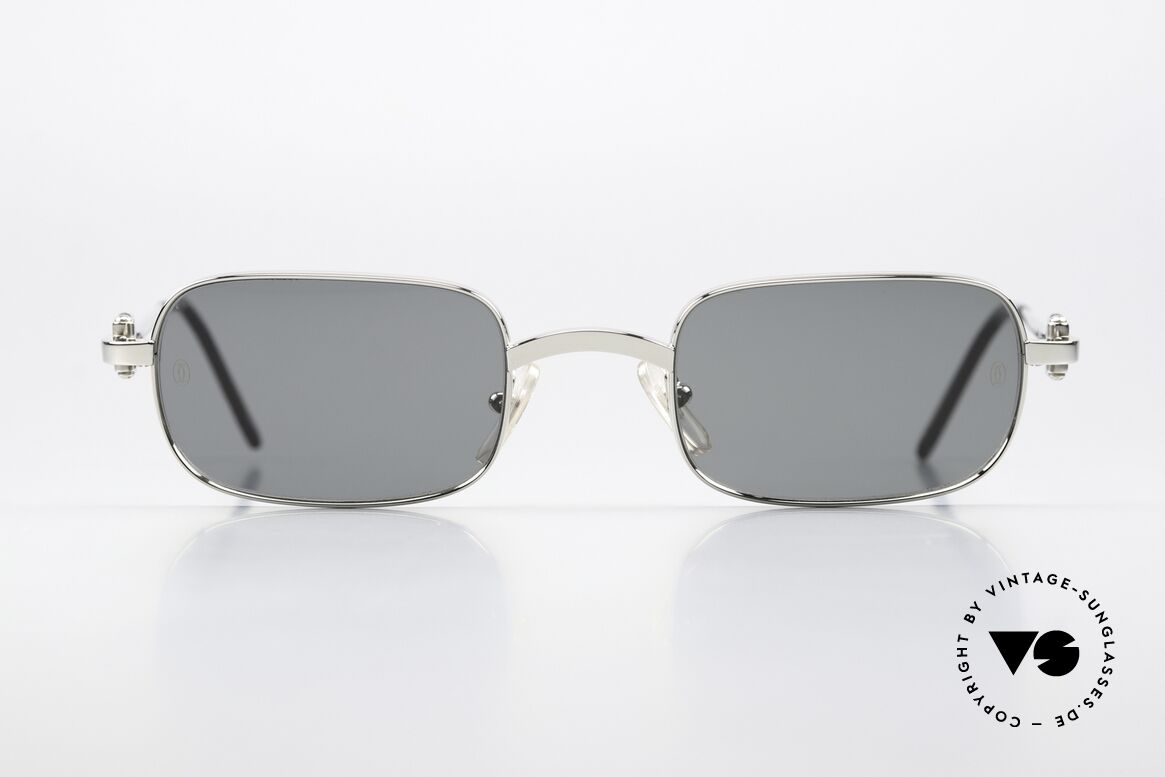 Cartier Dreamer - M 90er Platin Sonnenbrille, edles & sehr markantes Design in M Gr. 50°23, 140, Passend für Herren und Damen